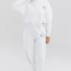 Muse Weißer Hoodie mit Baumwollfleece-Innenseite Muse Weißer Hoodie mit Baumwollfleece-Innenseite