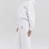 Muse Weißer Hoodie mit Baumwollfleece-Innenseite Muse Weißer Hoodie mit Baumwollfleece-Innenseite