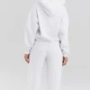 Muse Weißer Hoodie mit Baumwollfleece-Innenseite Muse Weißer Hoodie mit Baumwollfleece-Innenseite