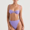 Mykonos Violet Bikinioberteil mit hoher Taille als Unterteil Mykonos Violet Bikinioberteil mit hoher Taille als Unterteil