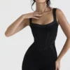 Mylene Schwarzer Korsetts-Jumpsuit Mylene Schwarzer Korsetts-Jumpsuit