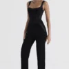 Mylene Schwarzer Korsetts-Jumpsuit Mylene Schwarzer Korsetts-Jumpsuit