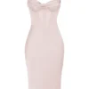 Myrna Crystal Satin-Korsetts-Midi-Kleid Myrna Crystal Satin-Korsetts-Midi-Kleid