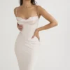 Myrna Crystal Satin-Korsetts-Midi-Kleid Myrna Crystal Satin-Korsetts-Midi-Kleid