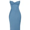 Myrna Midi-Korsetts-Kleid in Ägäisblau Myrna Midi-Korsetts-Kleid in Ägäisblau
