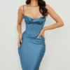 Myrna Midi-Korsetts-Kleid in Ägäisblau Myrna Midi-Korsetts-Kleid in Ägäisblau