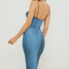 Myrna Midi-Korsetts-Kleid in Ägäisblau Myrna Midi-Korsetts-Kleid in Ägäisblau