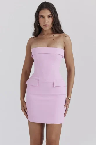 Naia Cotton Candy trägerloses Minikleid