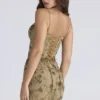 Naima Olive Bronze – Handbesticktes, verziertes Korsetts-Maxikleid – Limited Edition Naima Olive Bronze – Handbesticktes, verziertes Korsetts-Maxikleid – Limited Edition