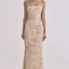 Naima Peach – Handbesticktes Korsetts-Maxikleid – Limited Edition Naima Peach – Handbesticktes Korsetts-Maxikleid – Limited Edition
