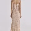 Naima Peach – Handbesticktes Korsetts-Maxikleid – Limited Edition Naima Peach – Handbesticktes Korsetts-Maxikleid – Limited Edition