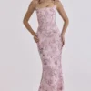 Naima Pink – Handbesticktes, verziertes Korsetts-Maxikleid – Limited Edition Naima Pink – Handbesticktes, verziertes Korsetts-Maxikleid – Limited Edition
