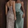 Naima Silberverziertes Korsett-Maxikleid mit Perlenstickerei Naima Silberverziertes Korsett-Maxikleid mit Perlenstickerei