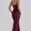 Naima Weinrotes, handbesticktes Korsetts-Maxikleid – Limitierte Edition Naima Weinrotes, handbesticktes Korsetts-Maxikleid – Limitierte Edition