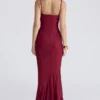 Nalani Abendkleid aus tiefrotem Devoré-Satin – Limited Edition Nalani Abendkleid aus tiefrotem Devoré-Satin – Limited Edition