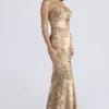 Nalani Gold gemustertes Satin-Maxikleid – Limitierte Edition Nalani Gold gemustertes Satin-Maxikleid – Limitierte Edition