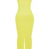Nalini Acid Lime Korsetts-Maxikleid
