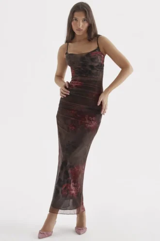 Nalini bedrucktes Maxikleid