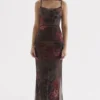 Nalini bedrucktes Maxikleid