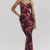 Nalini Romantisches Maxikleid mit Blumenmuster