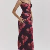 Nalini Romantisches Maxikleid mit Blumenmuster