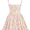 Natassia Minikleid aus Baumwolle mit rosa Wiesenprint Natassia Minikleid aus Baumwolle mit rosa Wiesenprint