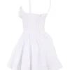 Natassia Weißes Baumwoll-Minikleid