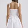 Natassia Weißes Baumwoll-Minikleid