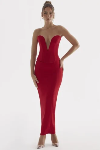 Nayara Maxi-Rock in Red Rose