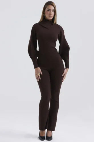 Nereida Hose aus schokoladenbrauner Kaschmirmischung Nereida Hose aus schokoladenbrauner Kaschmirmischung