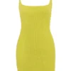 Neri Mini-Kleid aus strukturiertem Baumwollstrick in Acid Lime Neri Mini-Kleid aus strukturiertem Baumwollstrick in Acid Lime