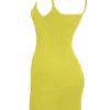 Neri Mini-Kleid aus strukturiertem Baumwollstrick in Acid Lime Neri Mini-Kleid aus strukturiertem Baumwollstrick in Acid Lime