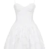 Nerissa Weißes Jacquard-Korsetts-Minikleid
