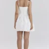 Nerissa Weißes Jacquard-Korsetts-Minikleid