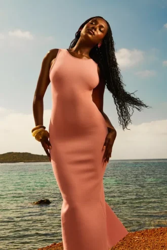Noli Sorbet Strick-Maxikleid