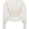 Noor Off-White-Strickjacke Noor Off-White-Strickjacke