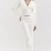 Vanna Off-White-Baumwoll-Strick-Hose Vanna Off-White-Baumwoll-Strick-Hose