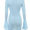 Noya Mini-Strickkleid in Ozeanblau