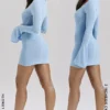 Noya Mini-Strickkleid in Ozeanblau