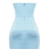 Odelle Ocean Blue trägerloses Minikleid