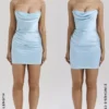 Odelle Ocean Blue trägerloses Minikleid