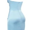 Odelle Ocean Blue trägerloses Minikleid