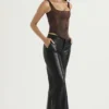 Omaira – Schwarze Hose aus veganem Leder Omaira – Schwarze Hose aus veganem Leder