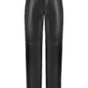 Omaira – Schwarze Hose aus veganem Leder Omaira – Schwarze Hose aus veganem Leder