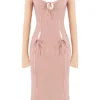 Ophelia Blush Cutout Midi-Kleider