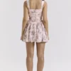Ophelia-Kleid mit rosa Schleifenprint und Pumphosen
