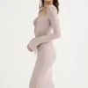 Ophelia Midi-Kleid mit Kristall-Ausschnitten Ophelia Midi-Kleid mit Kristall-Ausschnitten