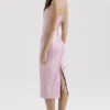 Ophelle Pink Jacquard-Midi-Kleid mit Schnürung Ophelle Pink Jacquard-Midi-Kleid mit Schnürung