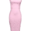 Ophelle Pink Jacquard-Midi-Kleid mit Schnürung Ophelle Pink Jacquard-Midi-Kleid mit Schnürung