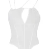 Orla Weißes Chiffon-Korsett mit Trägern Orla Weißes Chiffon-Korsett mit Trägern